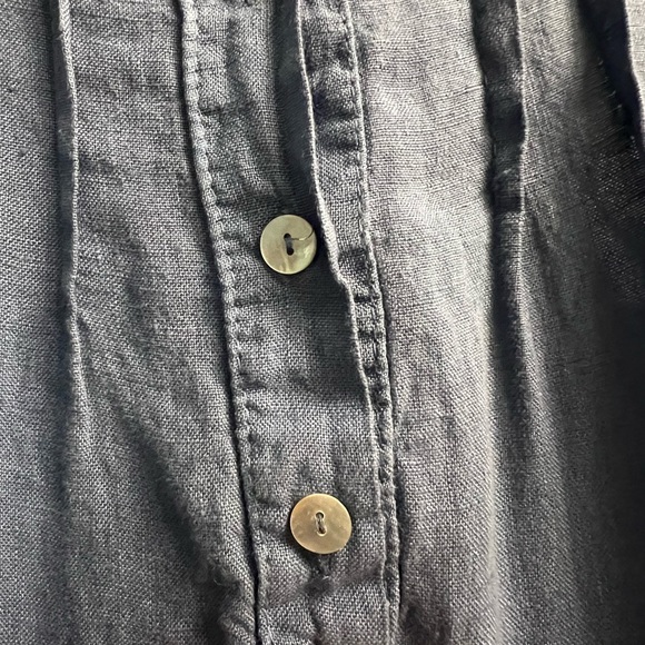 COPY - Women Blue Linen Sleeveless Midi Dress 2X  Rosemarine Plus Size Italy Su… - Picture 5 of 14